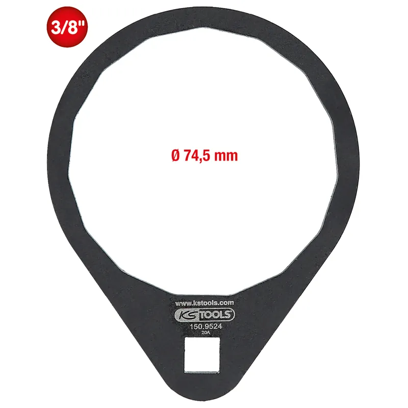 3/8" Oljefilternyckel Ø 74.5 mm / 15 områden Handla nu