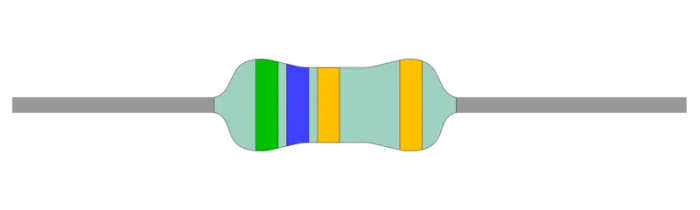 Motstånd metallfilm 0.6W 1% 5.6ohm (5R6) Begränsat antal