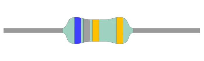 Motstånd metallfilm 0.6W 1% 6.8ohm (6R8) Premium