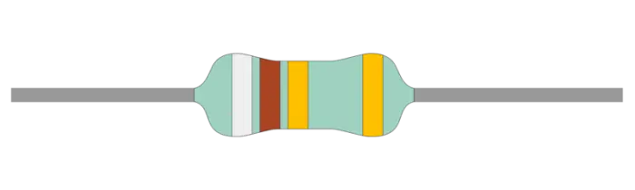 Motstånd metallfilm 0.6W 1% 9.1ohm (9R1) Sänkt pris