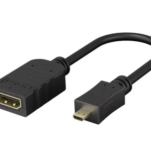 HDMI 2.0 adapter (4K@60Hz) hona till micro hane 0.15m svart Fri frakt
