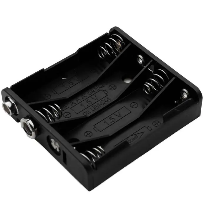 Snabb frakt Batterihållare 4x AAA kontakt (6F22)