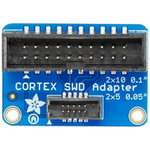 Adapterkort JTAG (2x10 2.54mm) till SWD (2x5 1.27mm) I lager