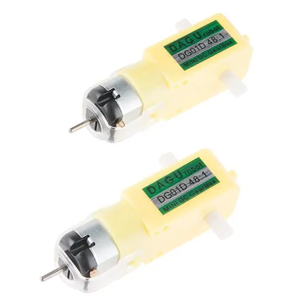 Beställ idag DC-motor med kuggväxel 1:48 140rpm 5V 2-pack