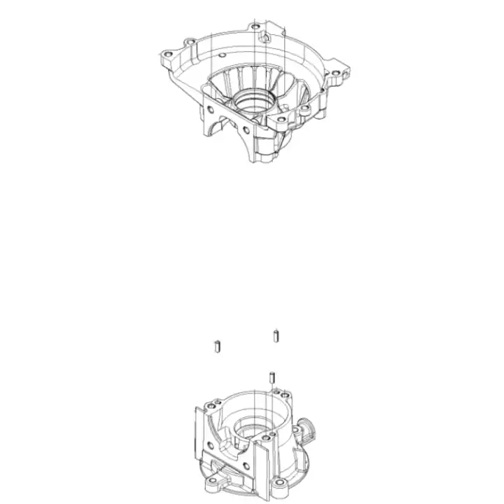 risnedsättning Crankcase-C