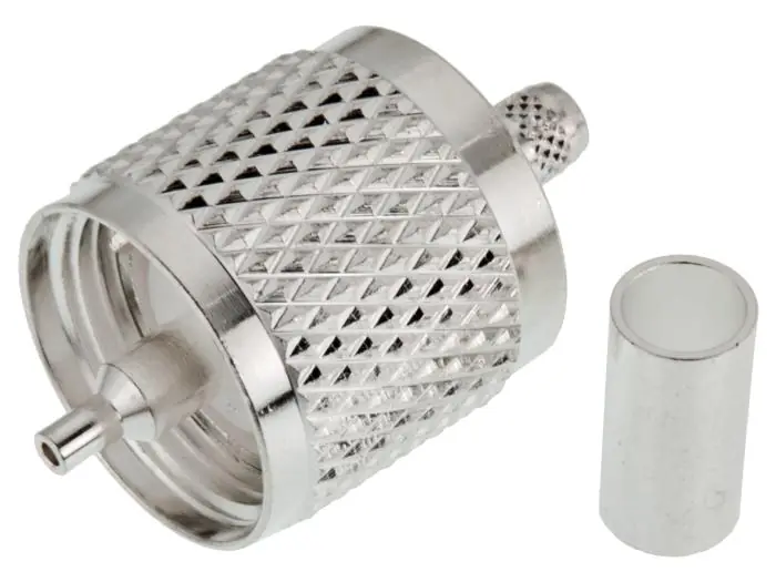 PL259 UHF hane crimp RG58 silver Billigare