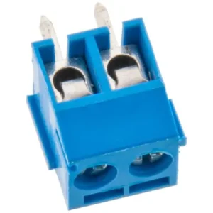 Skruvplint 3.5mm 2-pol blå Fynd