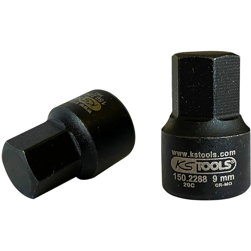 1/4" Bit-hylsa för insex-skruvar på bromsok. 9 mm Nedsatt pris