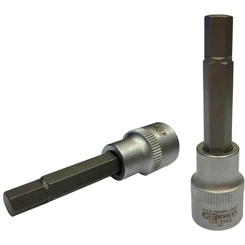 3/8" Bit-hylsa för insex-skruvar på bromsok. 7 mm. 65 mm lång Nedsatt pris