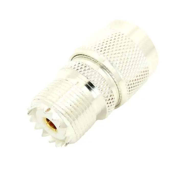 I lager Adapter N hane UHF hona guld/teflon/silver