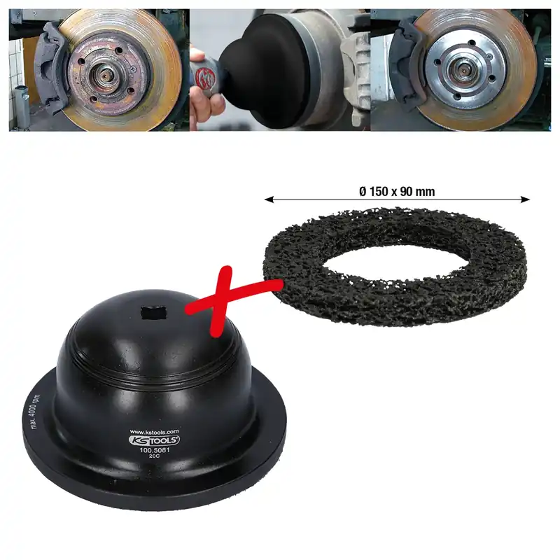 Aluminium- hjulnavslipsats. Ø 150 mm. inner-Ø 90 mm. 2 delar Sänkt pris