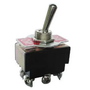 Vippomkopplare med skylt 2-pol on-off-on Säker betalning