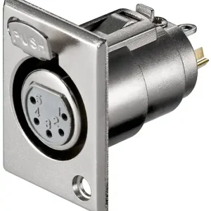 XLR 5P hona chassi nickel diagonala fästhål Endast denna vecka