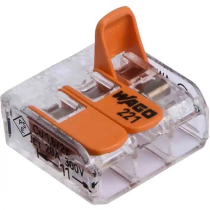 Endast denna vecka Kopplingsklämma, Wago 221, 3X0.08-2.5 5ST