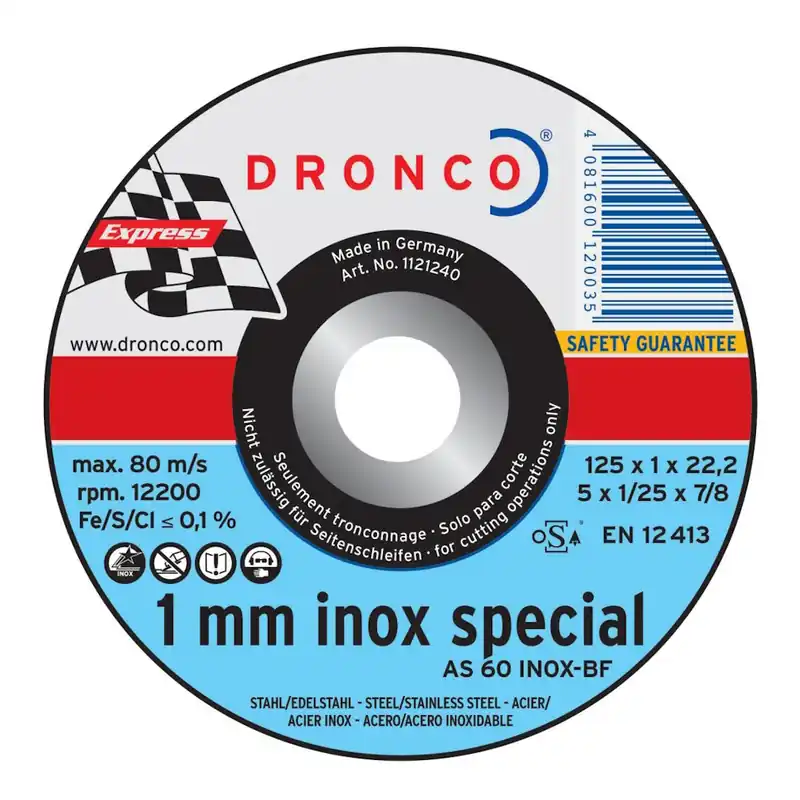 Säker betalning Kapskiva 125x1,0x22,2mm Dronco