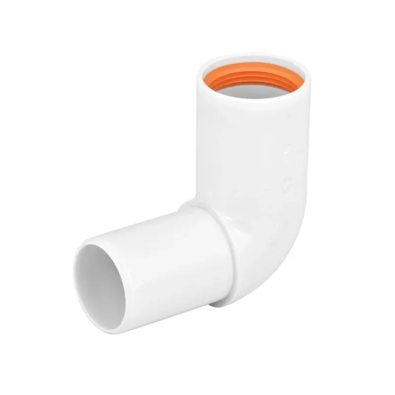 Falu Vulk 40mmx90° Vinkel 1-Muff PP Vit Med Gummitätning Faluplast Snabb leverans