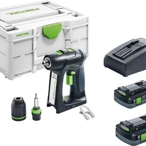 Festool C 18 HPC 4,0 I-Plus Skruvdragare 18V (2x4,0ah) Erbjudandepris