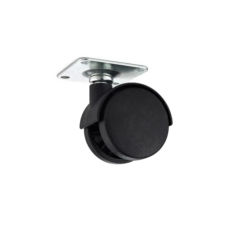 Nedsatt pris Möbelhjul 1440 Med Platta, Svart Nyloan, 4st, Habo 21312