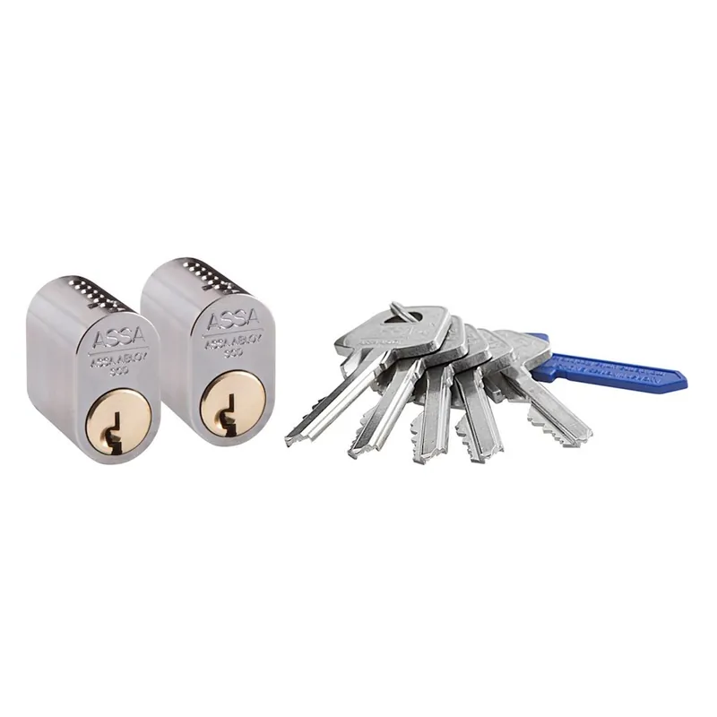 Cylinder 1201 Med 5 Nycklar Mattkrom 2st Assa Abloy Endast idag
