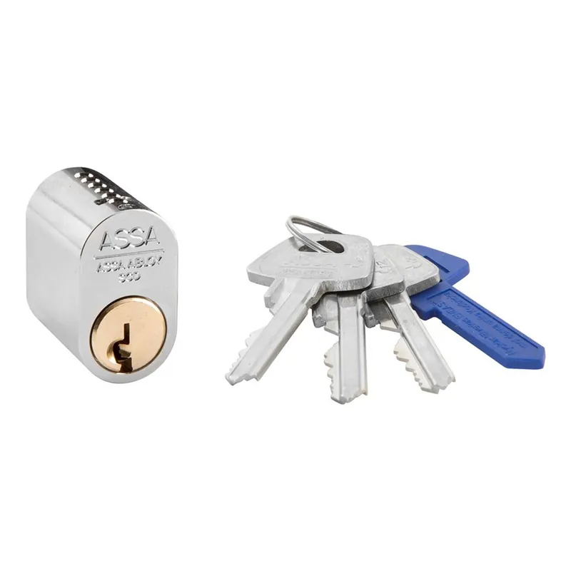Sista chansen Låscylinder 1201-Serien Oval 3 Nycklar Nickel Assa Abloy