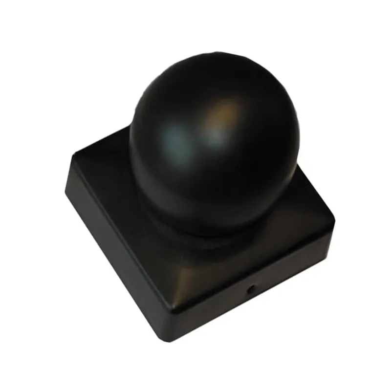 Säker betalning Stolphatt Svart Med Kula 71x71mm