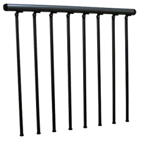 Kundfavorit Trappräcke Euro Design Extra Rak Svart L=1m