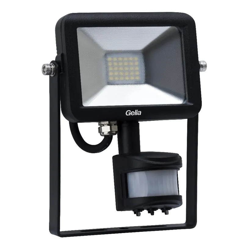 Strålkastare Med Rörelsevakt Svart Fynd