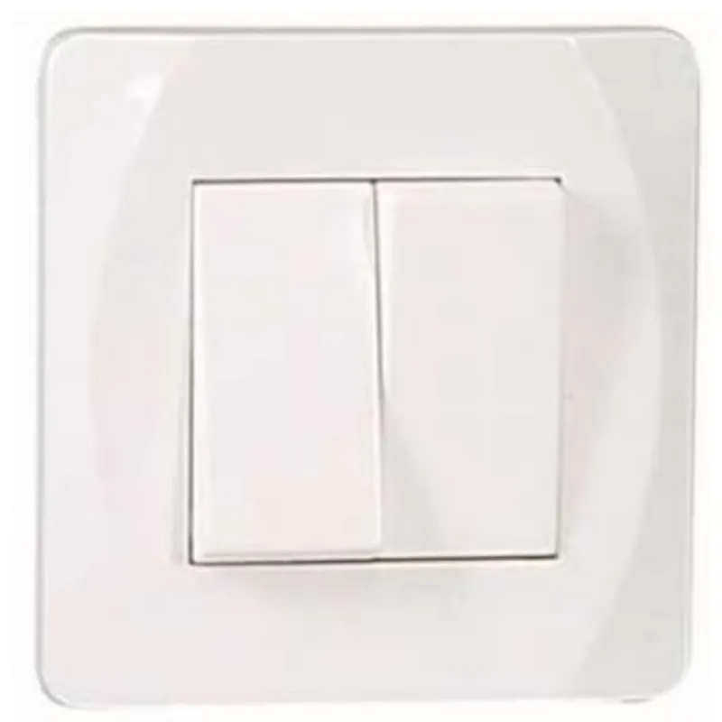 Bästa pris Strömbrytare Nova, Vit, Dubbeltrapp/Kron, Skruvlös 250V, Malmbergs 1890426