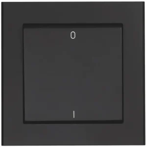 Strömbrytare Optima, 2-Pol, Matt Svart, Skruvanslutning, Malmbergs 1894551 Expressleverans
