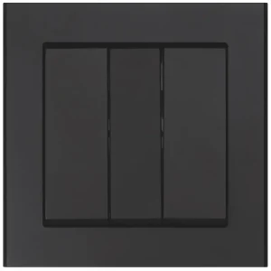 Strömbrytare Optima, 3x1-Pol, Matt Svart, Snabbkoppl, Malmbergs 1894443 Rea