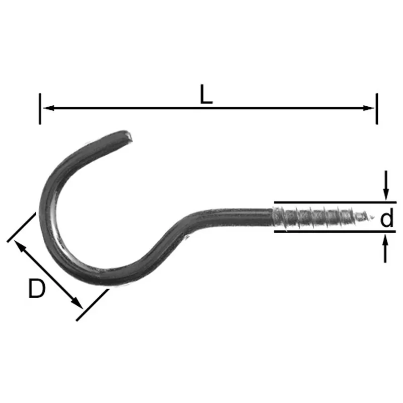 Rabatt SKRUVKROK ART15 FZB 60X18X4,7MM 5ST
