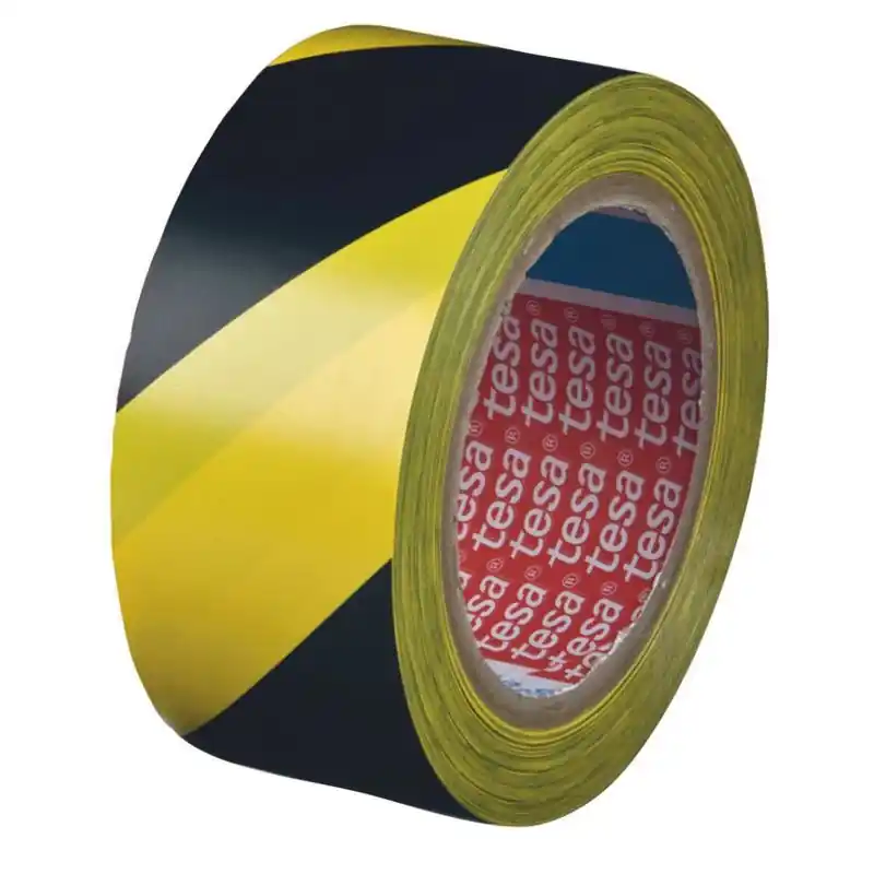 Fynd Tesa Varningstejp 50mm 33m Svart/Gul