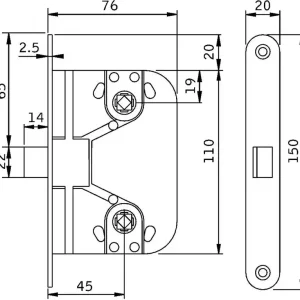 ASSA Låshus 414 M 1 Nyckel Epoxi Kundfavorit