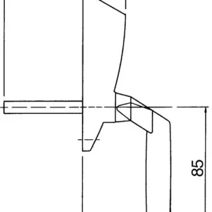 ASSA Säkerhetshandtag 876S CH H CYL Höger Rabatt