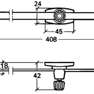Expressleverans ASSA Dörrhållare Fix 520 Vit 408MM