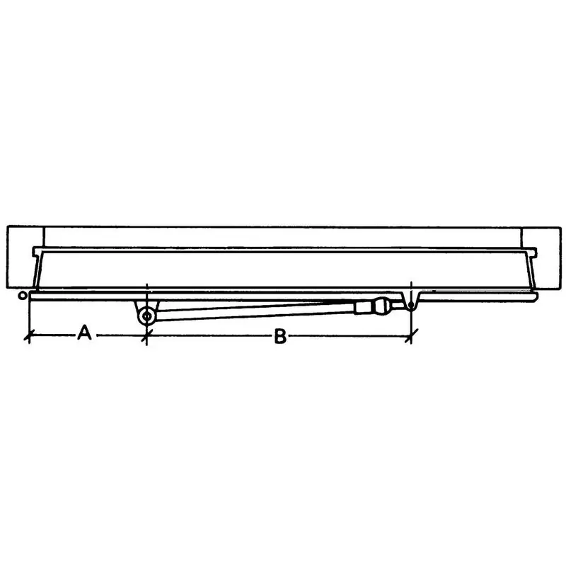 Kundfavorit ASSA Dörrbroms 523T/2 Vit – Stabil dörrhållare för utåtgående dörrar
