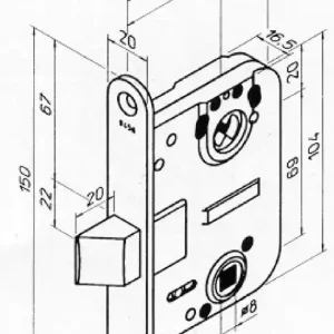 Nedsatt pris ASSA Låshus Abloy 9456 Vänster