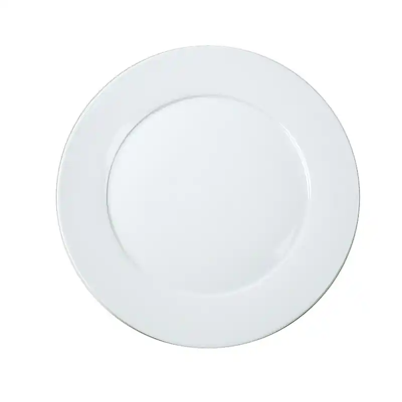 Tallrik Flat Ø 26,5 cm Zeus, 6 st Vit 26302 Snabb frakt