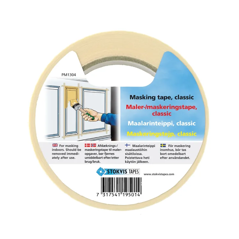 Rabatter Maskeringstejp Classic 19mmx50m, Stokvis