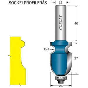 Begränsat erbjudande Cobolt Listprofilfräs "Sockel" L=37 S=12