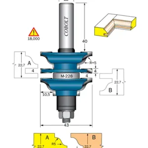 Endast denna vecka Cobolt Kontraprofilfräs R=5 D=43 Not=4 S=12
