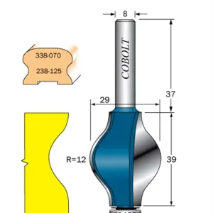 Cobolt Profilfräs ledstång L=39 D=29 R=12 S=8 Extra rabatt