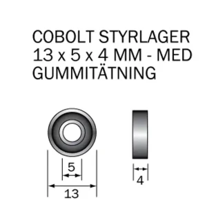 risnedsättning Cobolt M-135X Kullager 13 x 5 x 4 mm
