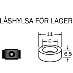 Begränsat antal Cobolt LH-116 Låshylsa 11 x 6 x 6,5 mm