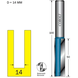 Cobolt Notfräs D=14 L=50 TL=100 S=12 Expressleverans