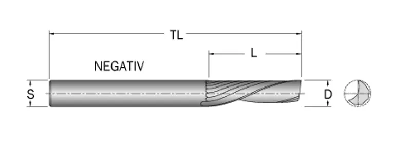 Fynd Cobolt Spiralfräs "Universal" D=3 L=12 TL=50 S=6