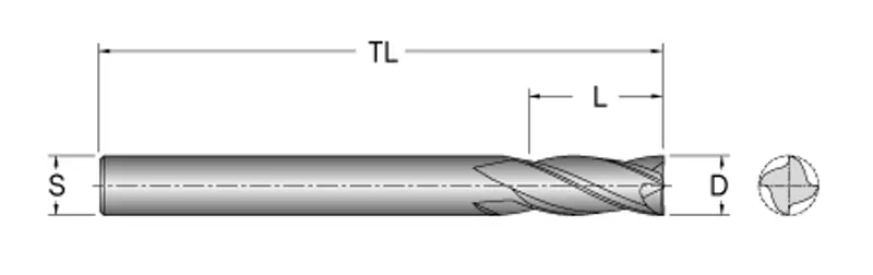 Snabb leverans Cobolt Spiralfräs D=6 L=19 TL=76 S=6