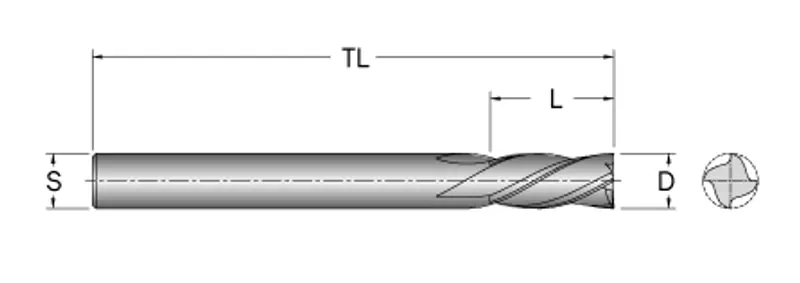 risnedsättning Cobolt Spiralfräs D=6 L=19 TL=76 S=6