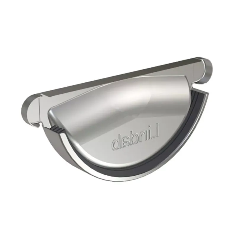 Begränsat erbjudande Ränngavel RG, med tätning Silvermetallic 125mm, Lindab 4854