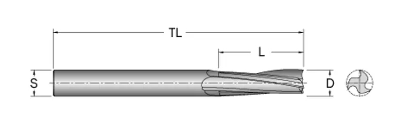 Cobolt Spiralfräs D=12 L=35 TL=88 S=12 Beställ idag